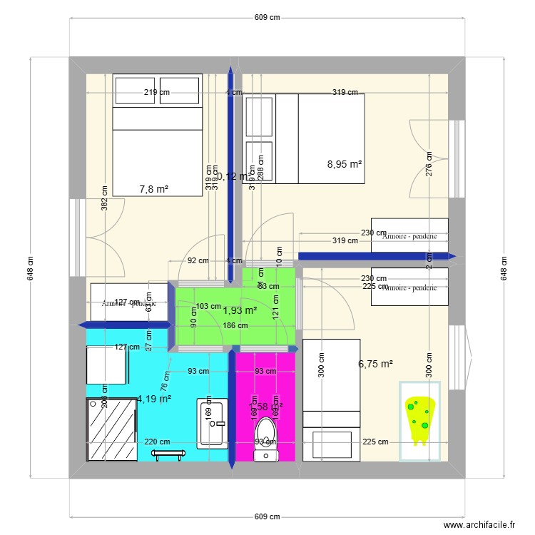 maguide sous sol modif. Plan de 7 pièces et 31 m2