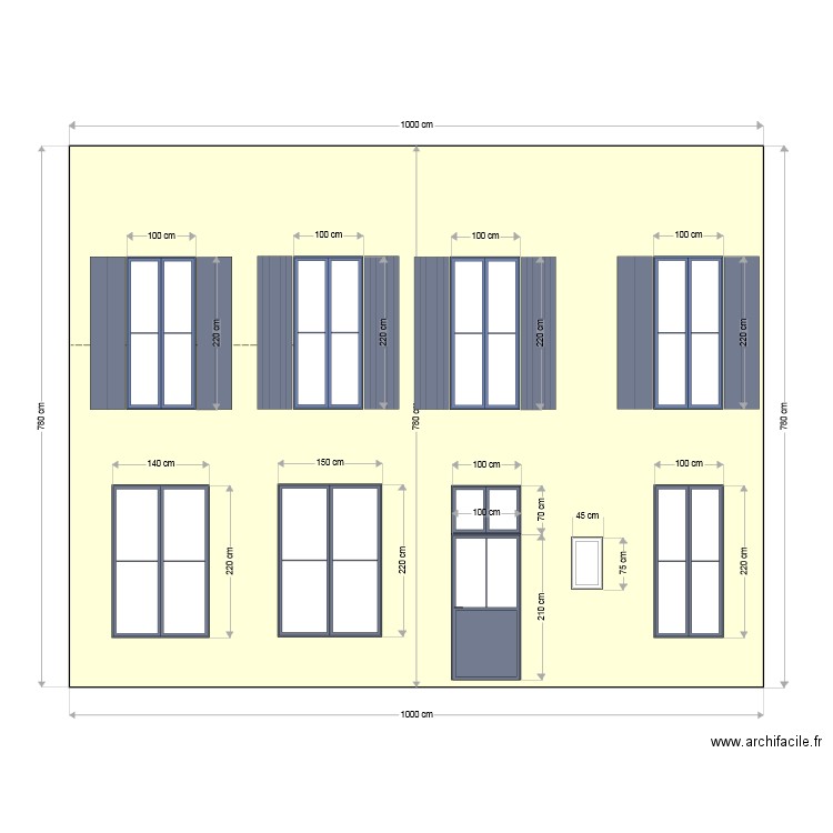 facade 3. Plan de 0 pièce et 0 m2