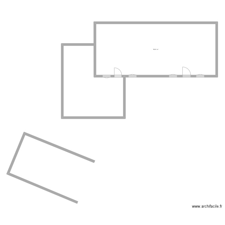 renarderie3. Plan de 1 pièce et 93 m2