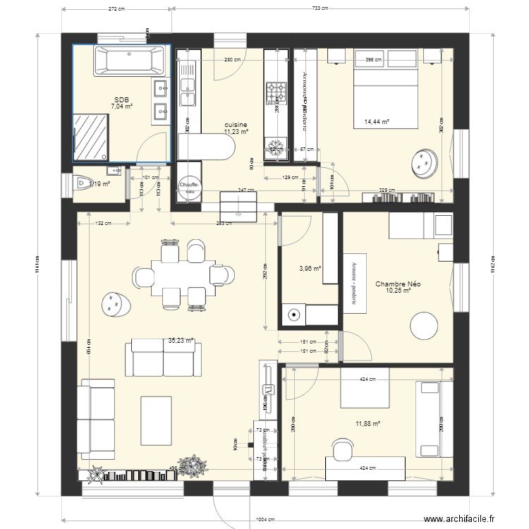 plan rdc villemeux. Plan de 8 pièces et 95 m2