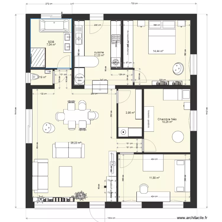 plan rdc villemeux. Plan de 