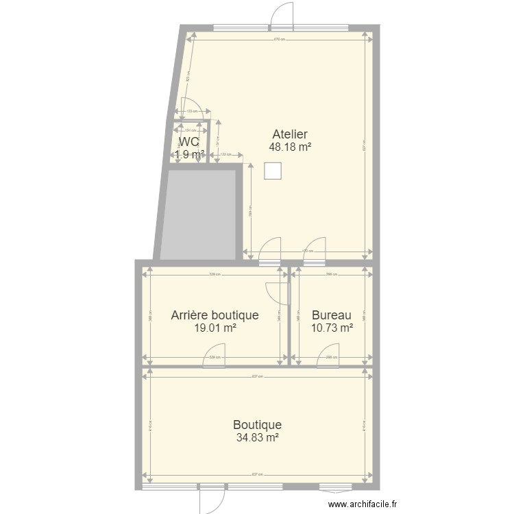 5 Leclerc La Ferte Alais EXISTANT URBA. Plan de 0 pièce et 0 m2