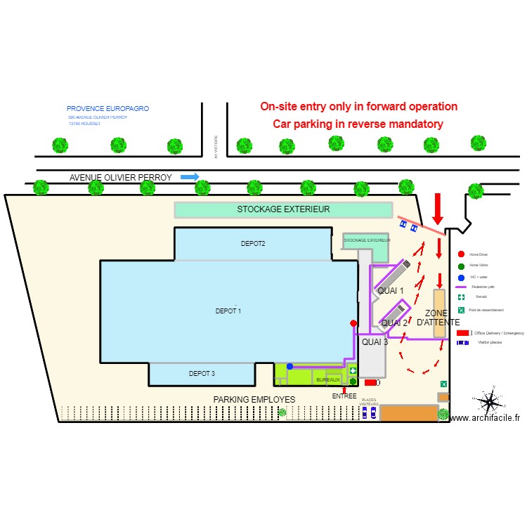 PEA 8 POIDS LOURD FR. Plan de 28 pièces et 1810 m2