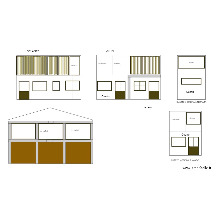 fachada. Plan de 0 pièce et 0 m2