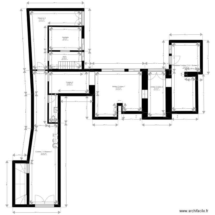 95 DEUIL 26 Eglise EXISTANT V JORDAN. Plan de 13 pièces et 183 m2