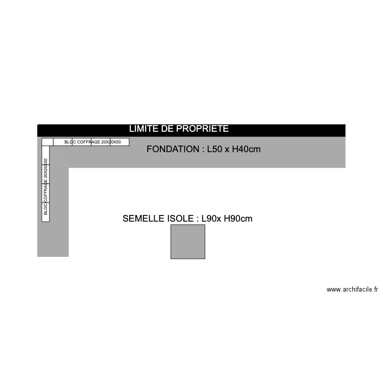 PLAN FONDATION SALERNO. Plan de 0 pièce et 0 m2