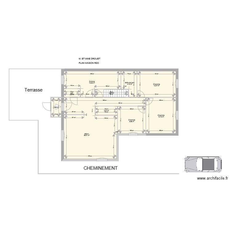 DROUET. Plan de 0 pièce et 0 m2