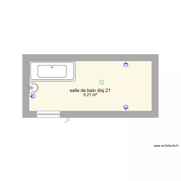 151fleronplansdb. Plan de 1  et 9 m²