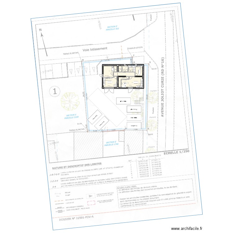 cabinetuu. Plan de 8 pièces et 98 m2