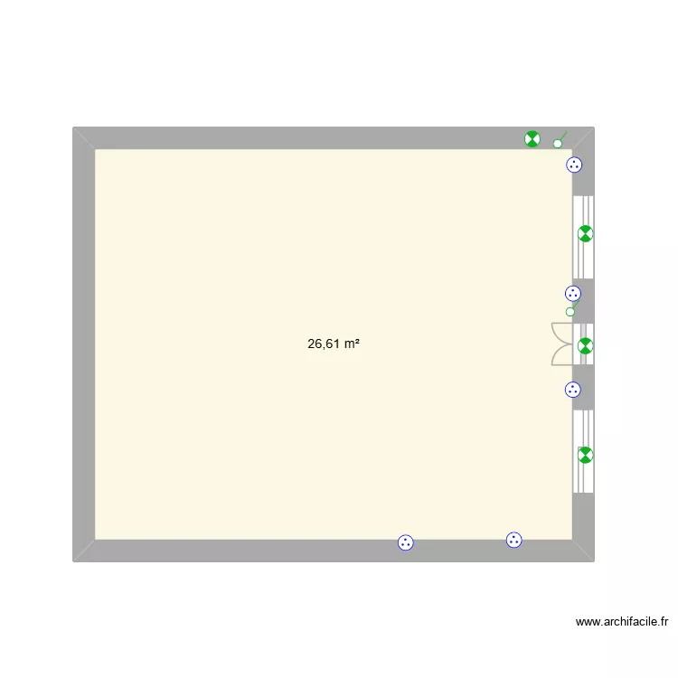 terasse. Plan de 1 et 27 m² terasse. Plan de 1 et 27 m²