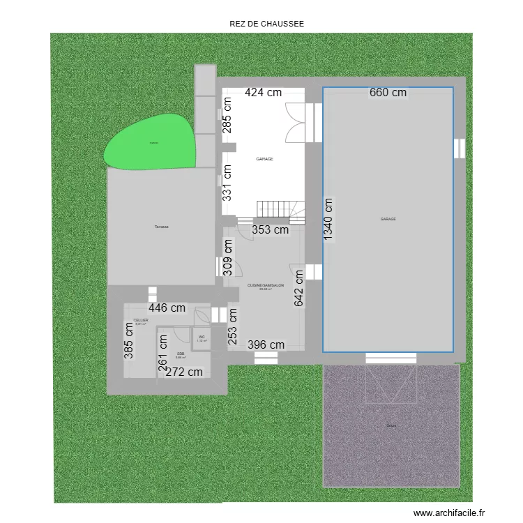 plan apr&egrave;s travaux. Plan de 
