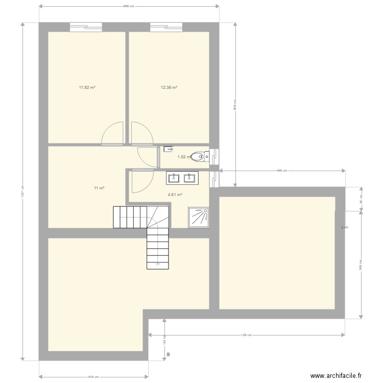 TENTATIVE ETAGE. Plan de 0 pièce et 0 m2