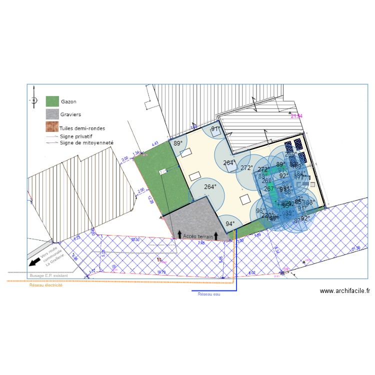 jardin exotique. Plan de 10 pièces et 214 m2