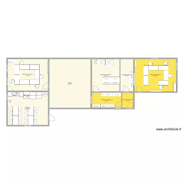P&ocirc;le Formations externes. Plan de 