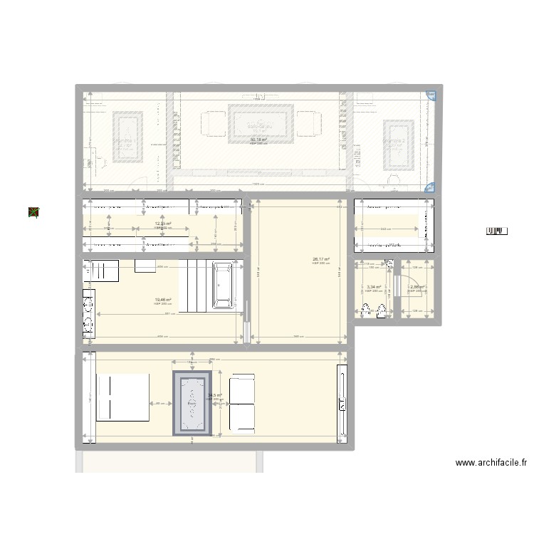 79 concorde 3. Plan de 30 pièces et 716 m2