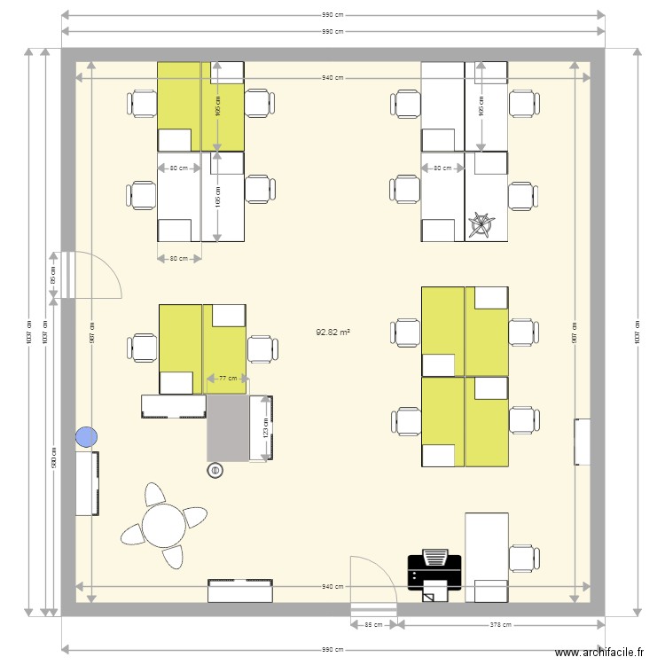 BUREAU P3 F. Plan de 0 pièce et 0 m2