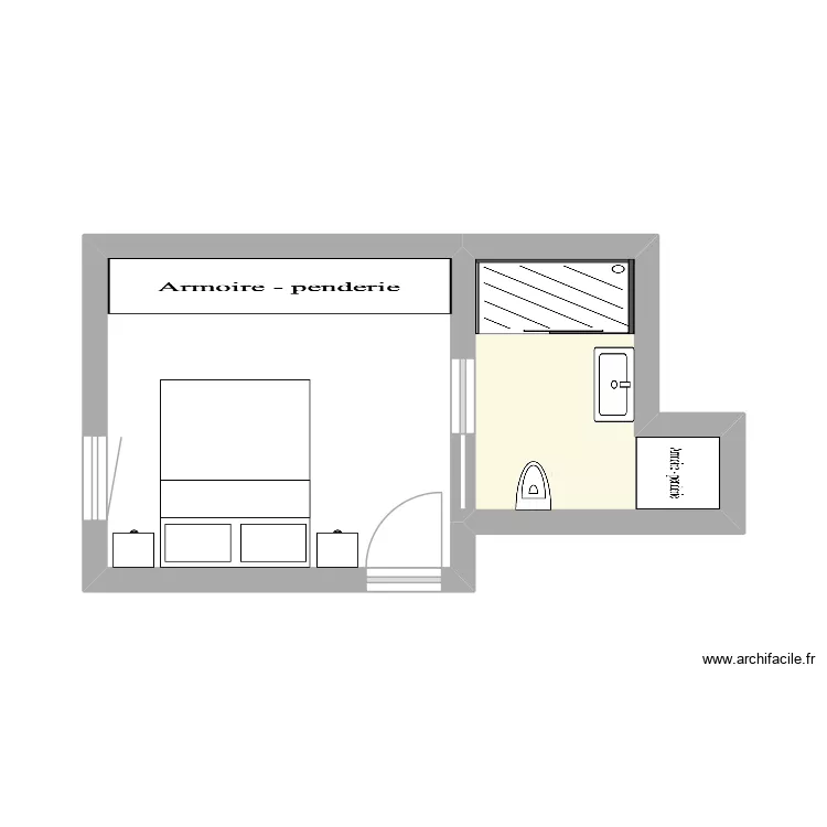 Florent Fontvielle. Plan de 2 pièces et 17 m²