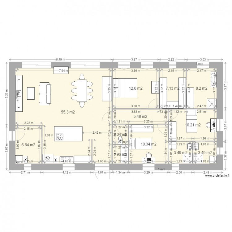 Maison Mios. Plan de 0 pièce et 0 m2