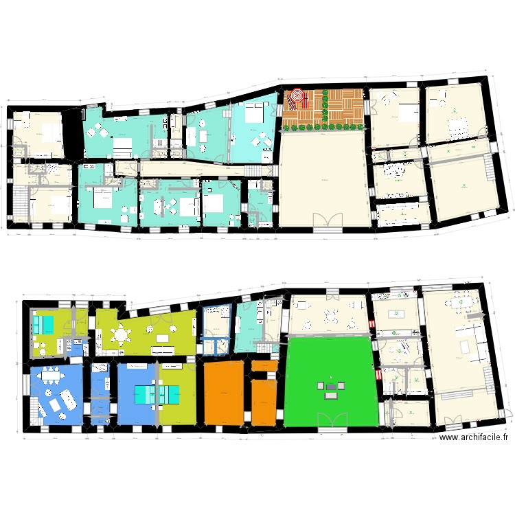 LEJOS modifs 23 MARS 2022. Plan de 56 pièces et 960 m2