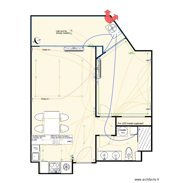 Plan électricité x 2 propre version 2. Plan de 0 pièce et 0 m2