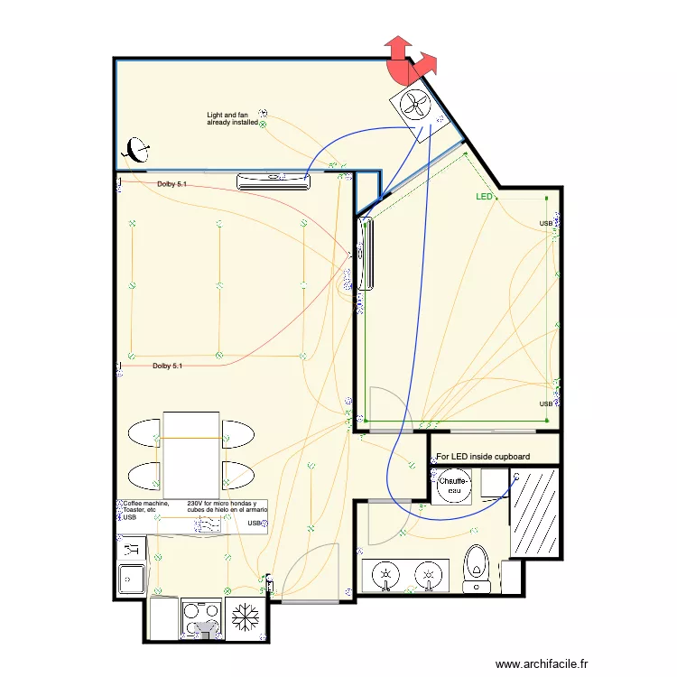 Plan &eacute;lectricit&eacute; x 2 propre version 2. Plan de 