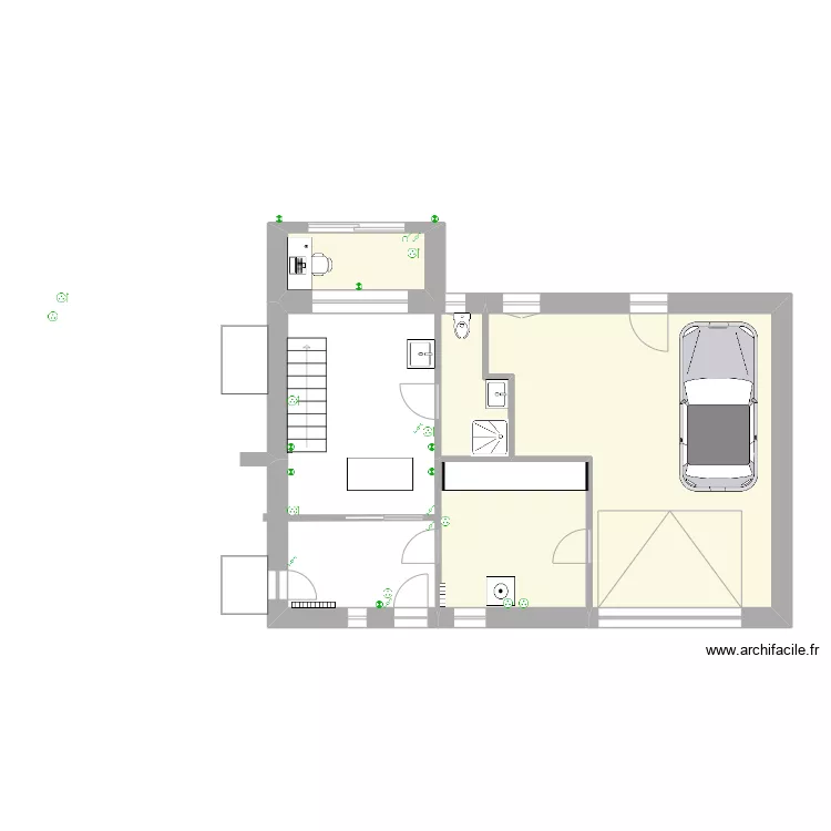 Rez de chaussée projet. Plan de Rez de chaussée projet. Plan de