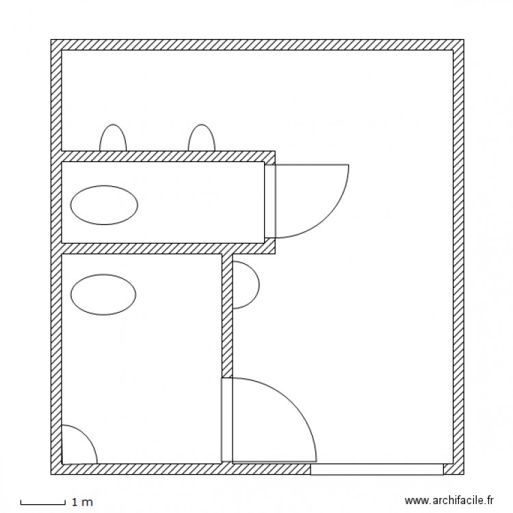 bloc sanitaire. Plan de 0 pièce et 0 m2