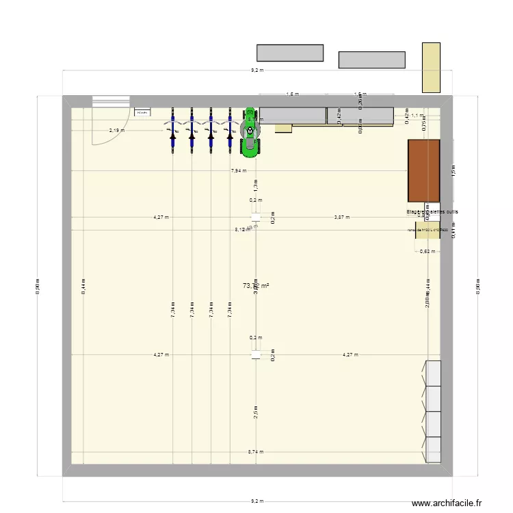 amenagement du garage. Plan de 