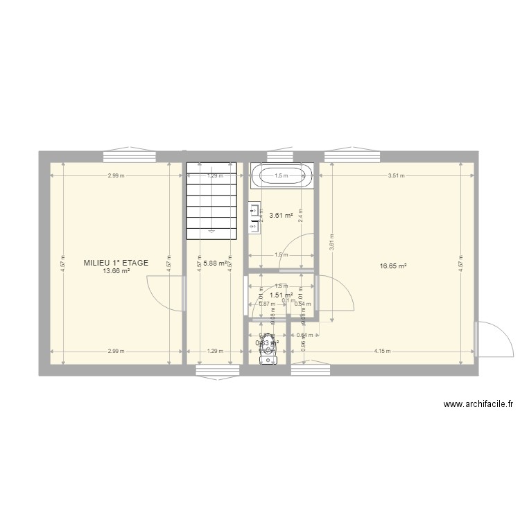 APPART MILIEU AVANT. Plan de 0 pièce et 0 m2