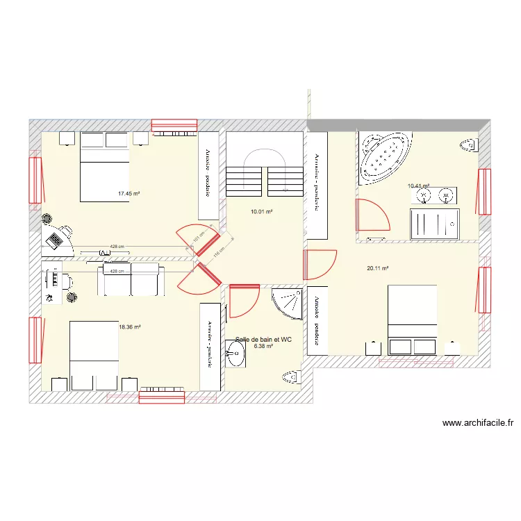 Am&eacute;nagement sanitaire 1. Plan de 