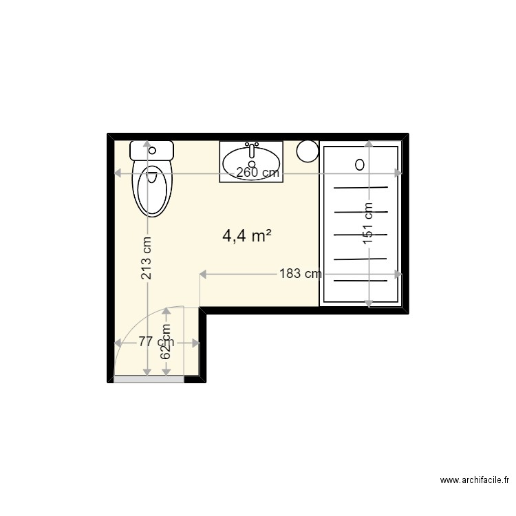 CATANIA VINCENT . Plan de 1 pièce et 4 m2