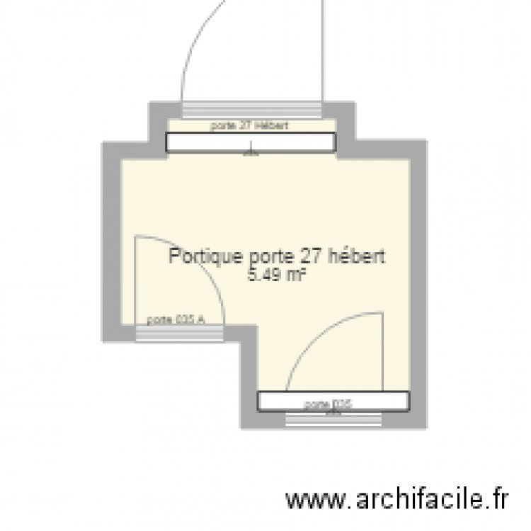 portique porte 27 Hébert. Plan de 0 pièce et 0 m2