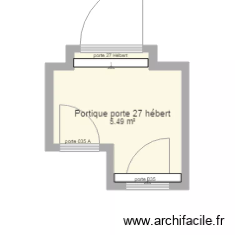 portique porte 27 H&eacute;bert. Plan de 