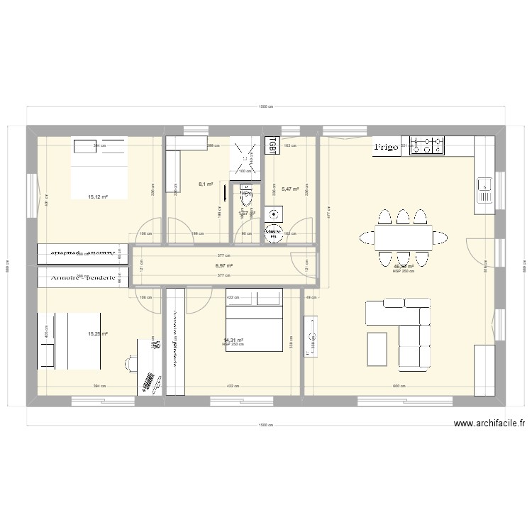Maison plein pied andré. Plan de 0 pièce et 0 m2