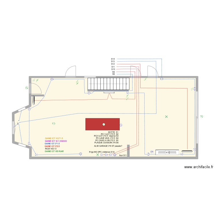 RdC_Sallle_PC. Plan de 1 pièce et 79 m2