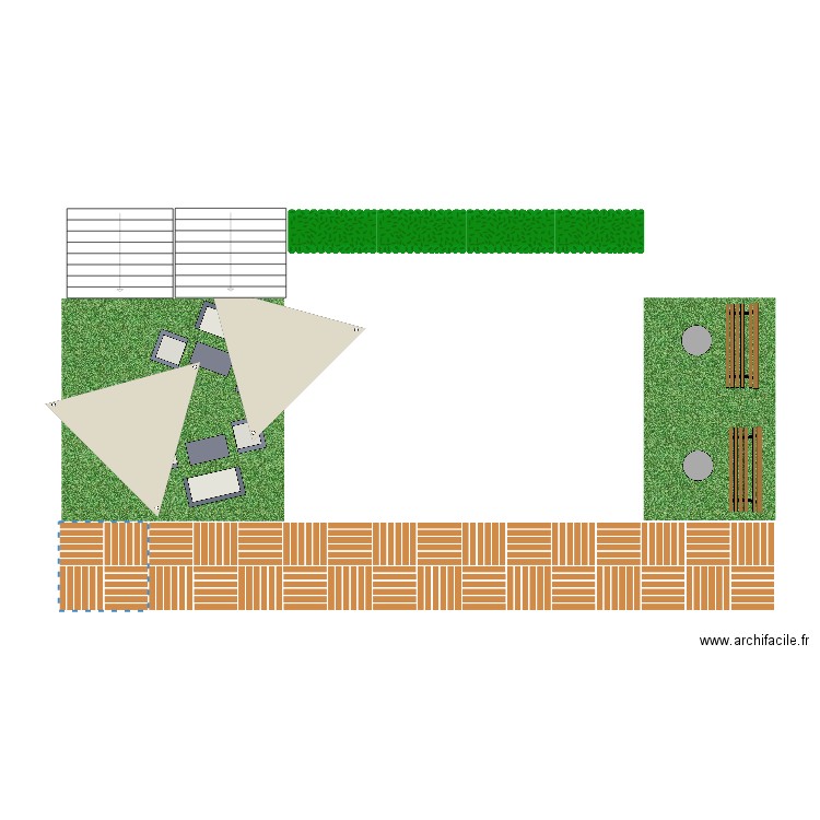 patio. Plan de 0 pièce et 0 m2