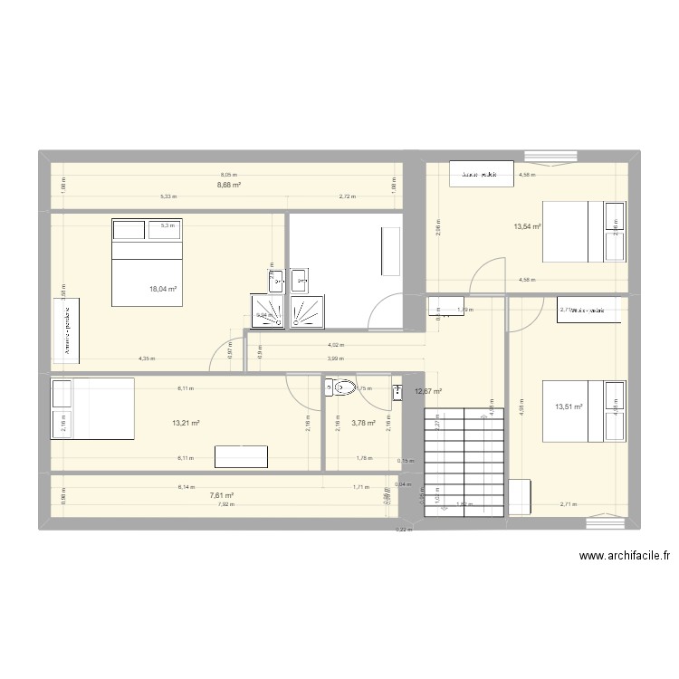 etage cormier. Plan de 0 pièce et 0 m2