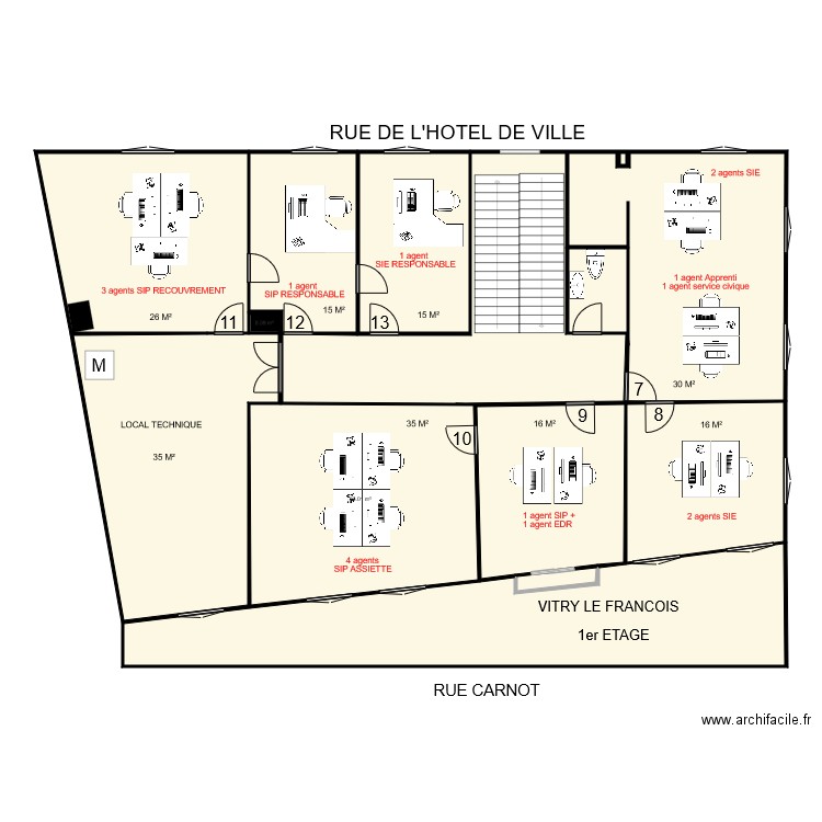 VITRY CARNOT 1er étage fusion2. Plan de 0 pièce et 0 m2