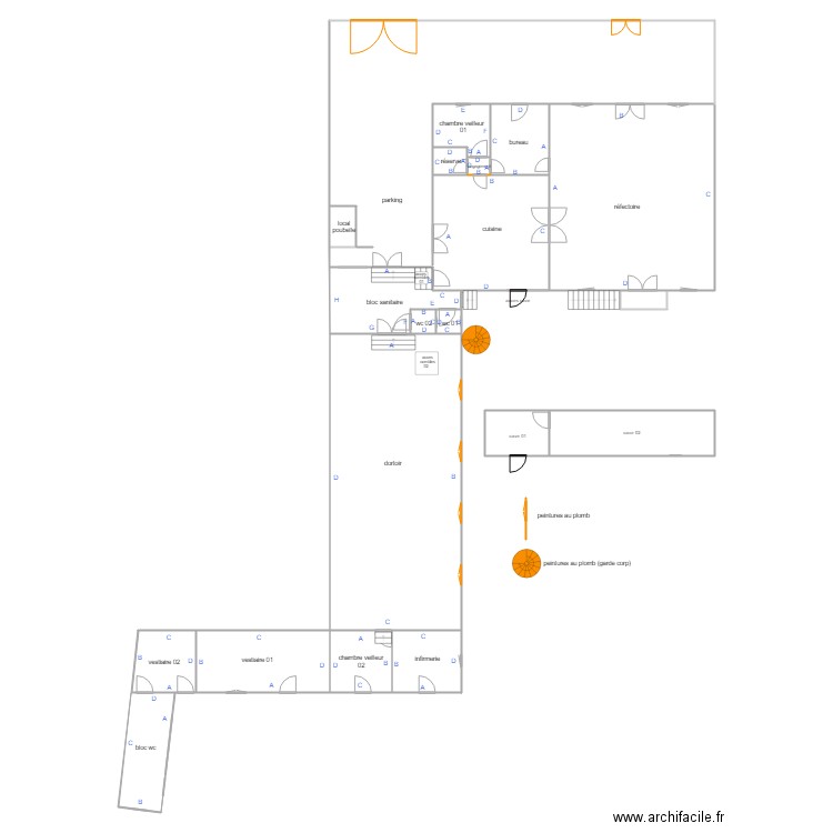  salver bat1 rdc PLOMB2. Plan de 0 pièce et 0 m2