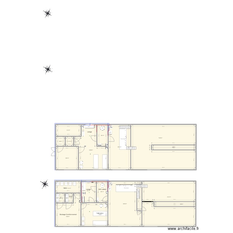 chambonnet fromagerie. Plan de 19 pièces et 348 m2