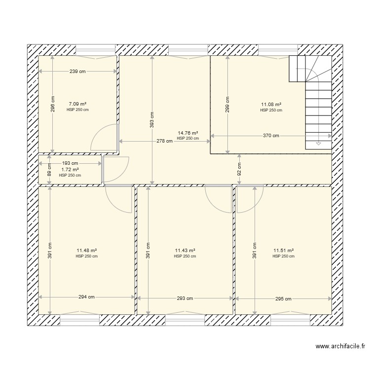 plan etage avec cotation. Plan de 0 pièce et 0 m2