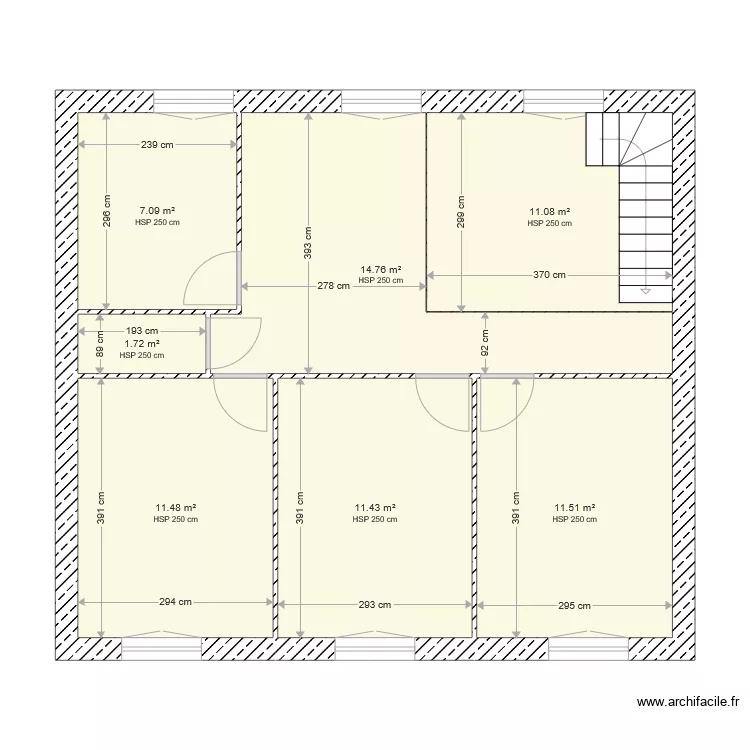plan etage avec cotation. Plan de 