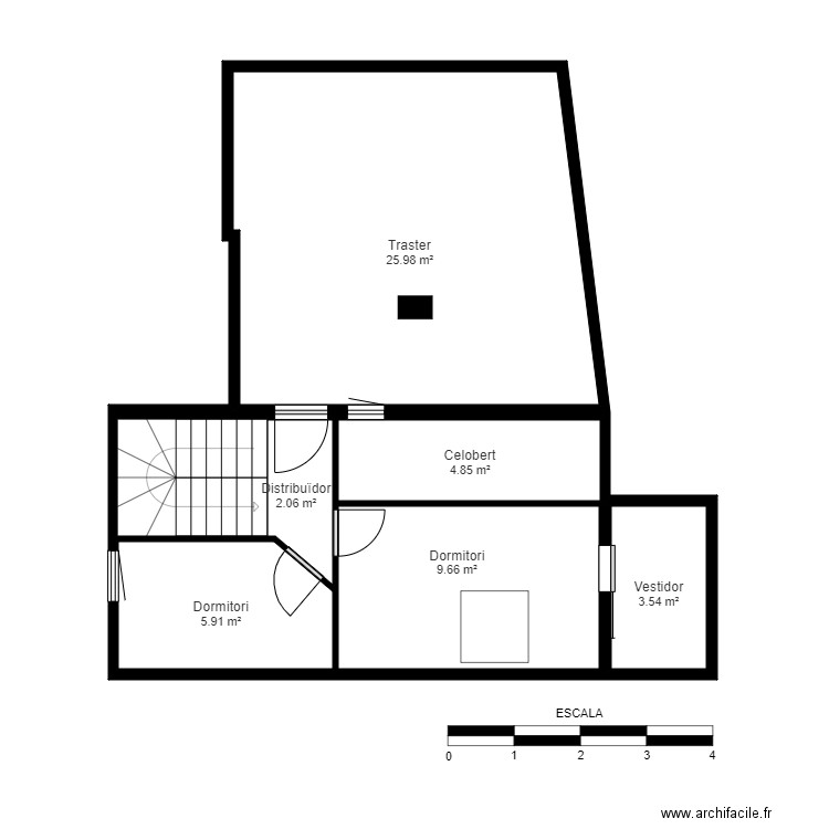 ED. CRISTALL, PLANTA 6. Plan de 39 pièces et 258 m2