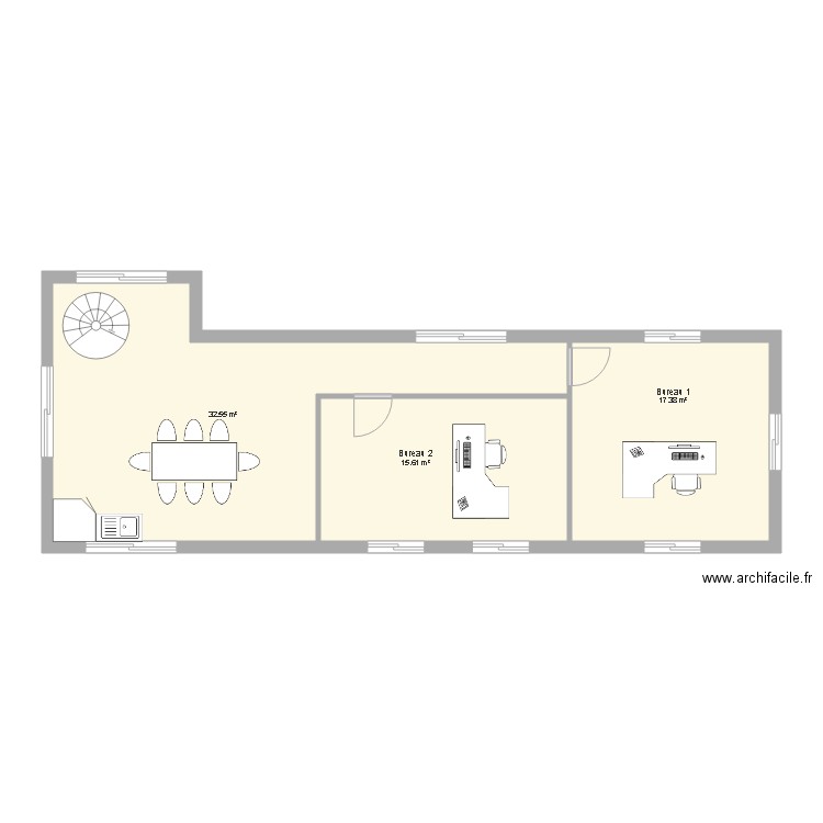 Extension étage vestiaires. Plan de 0 pièce et 0 m2