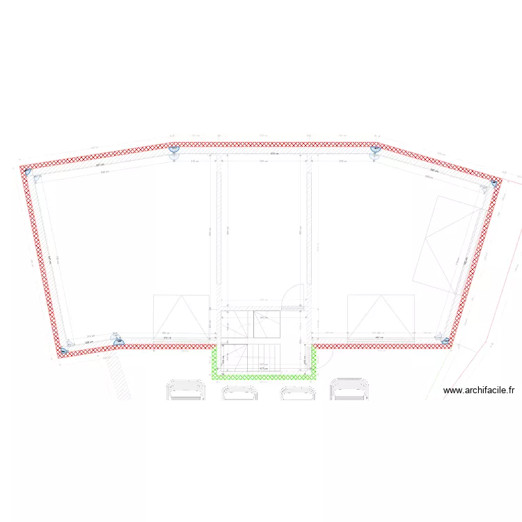Etage 1 Grange isolaion ext&eacute;. Plan de 