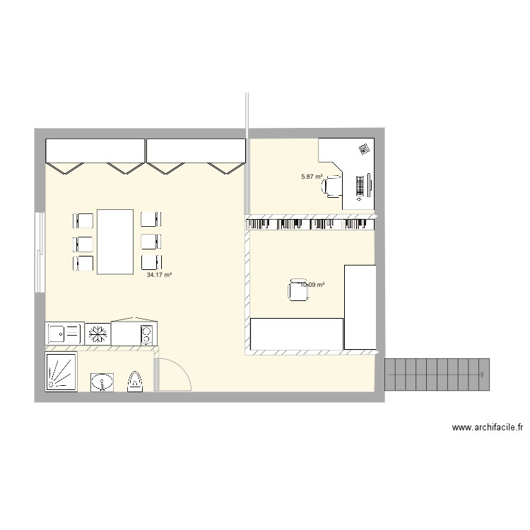 studios 1. Plan de 0 pièce et 0 m2