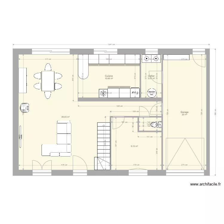 BORDAT MILON RDC 1240. Plan de 