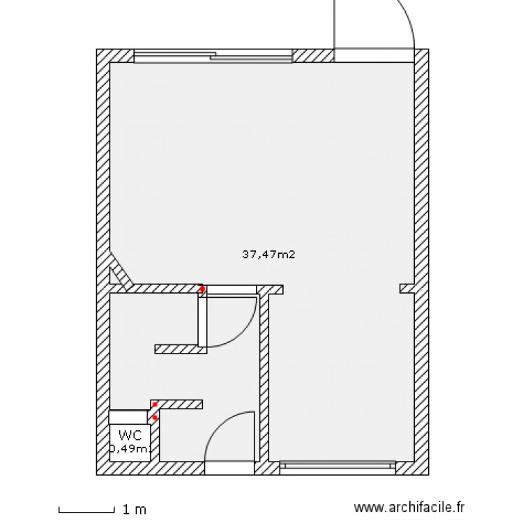Maison Rez de chaussée - Projection. Plan de 0 pièce et 0 m2