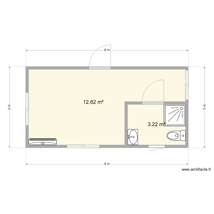 Loge du gardient. Plan de 