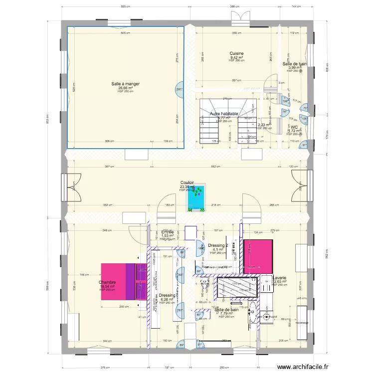 Plan maison principale Bonnieu. Plan de Plan maison principale Bonnieu. Plan de